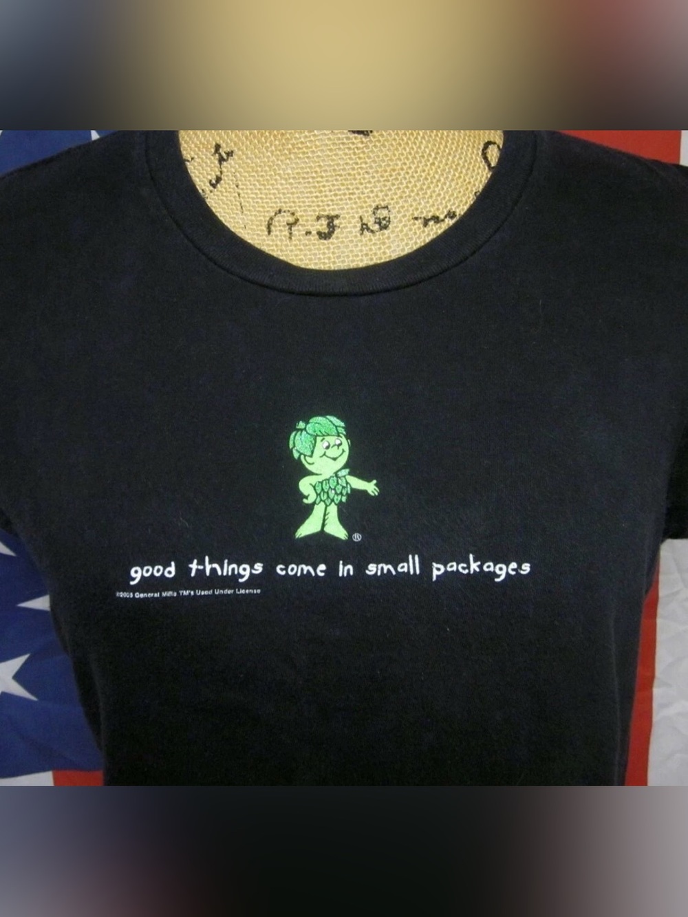 Junk Food Clothing Black Tee with Bright Green Character Graphic